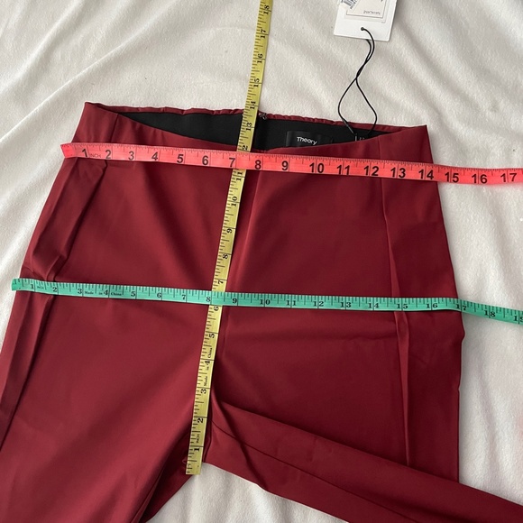 NWT Theory‎ 'Navalane- Becker' Skinny Ponte Pants in Black Cherry [SZ 4 ] - Picture 9 of 14